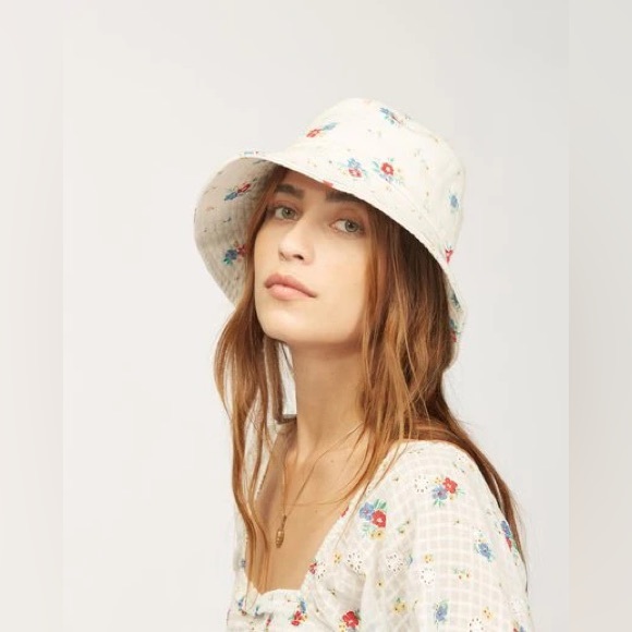 Billabong x Wrangler ❤️ Floral Cloth Summery Bucket Hat for Women ⛱️🌺🍹 - Picture 4 of 10